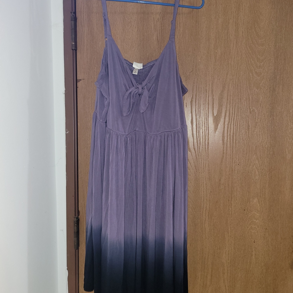 Torrid Purple and Black Midi Dress